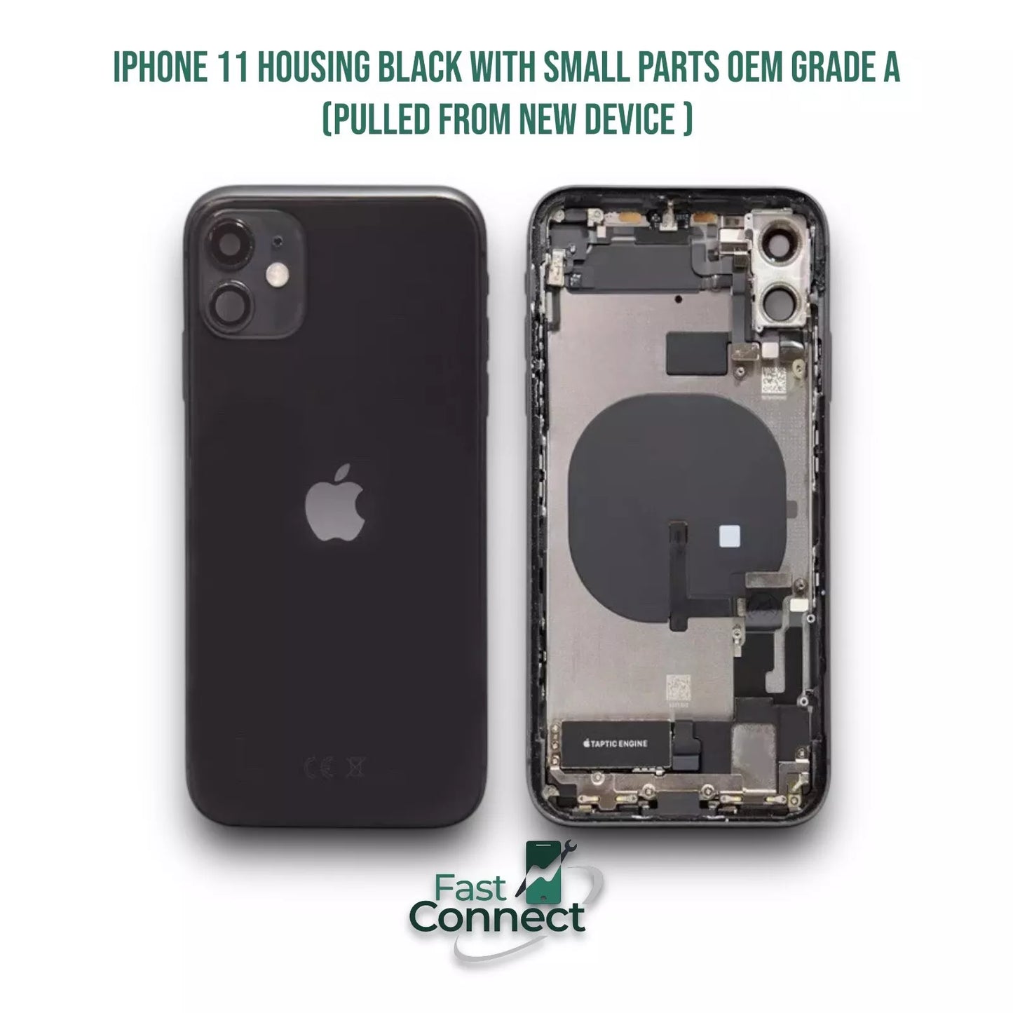 iPhone 11 Housing Back Replacement Black With Small Parts OEM Grade A