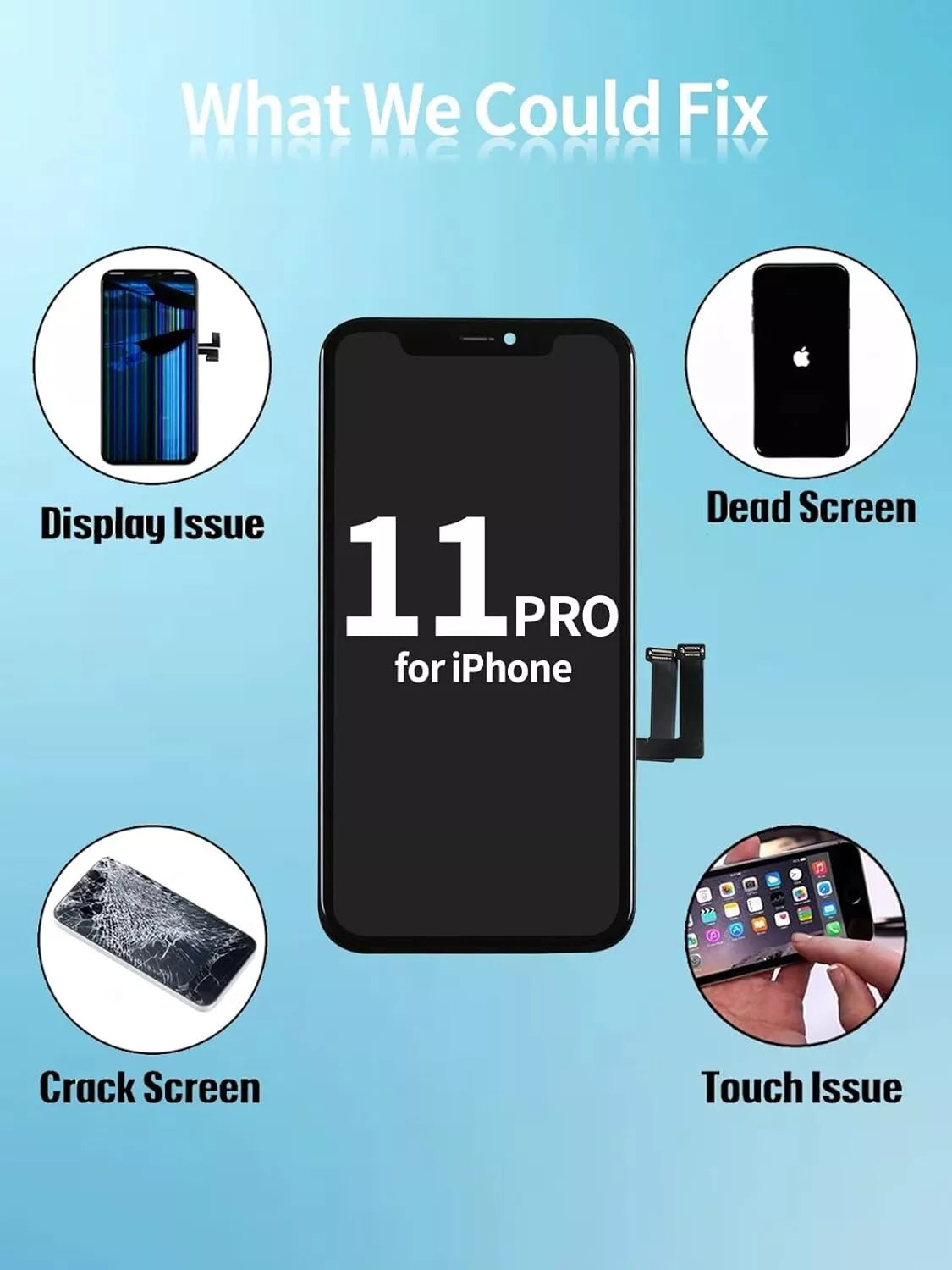 iPhone 11 Pro OEM Incell LCD Display Touch Screen Digitizer Replacement Kit