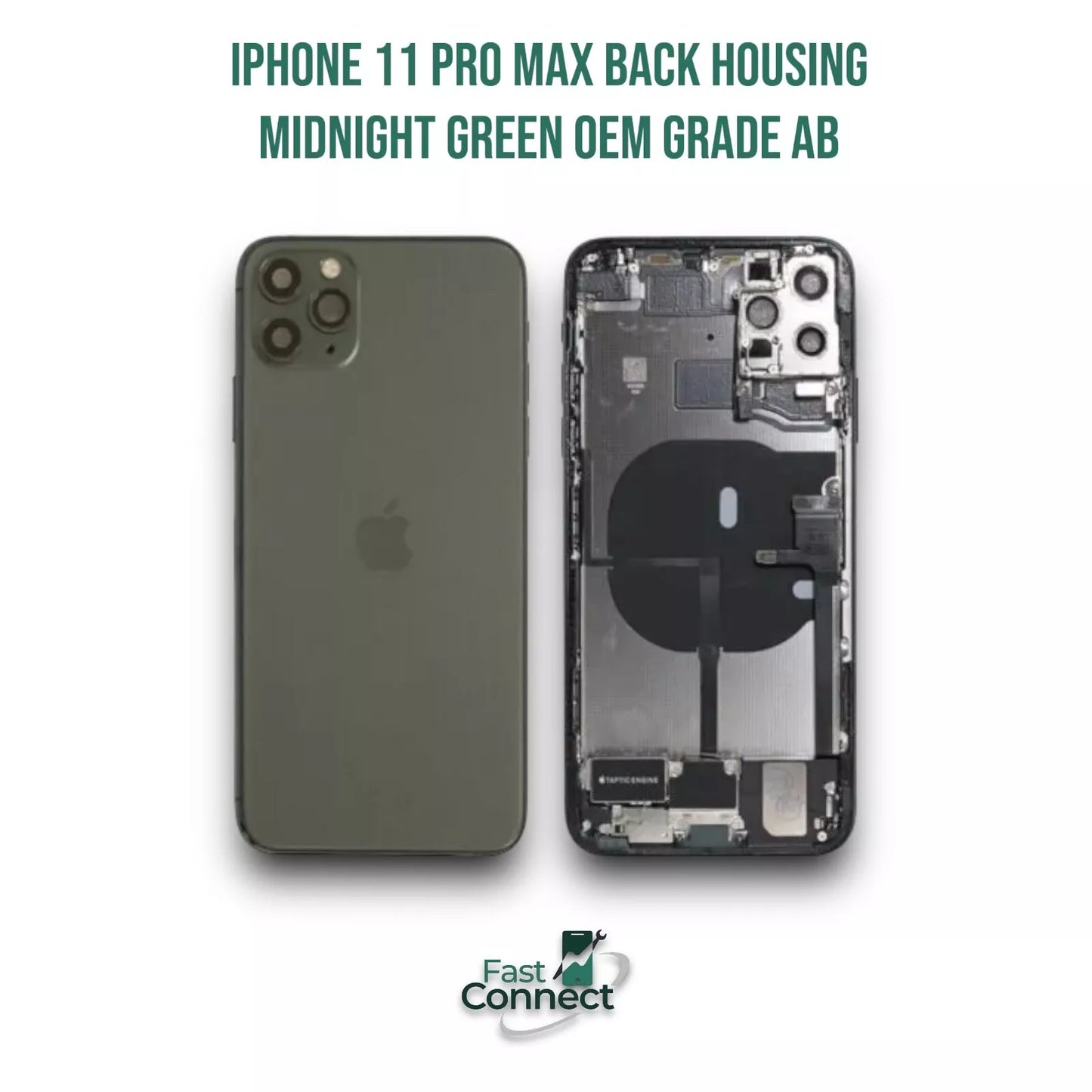 iPhone 11 Pro Max Back Housing Midnight Green OEM w Small Parts Apple Grade AB
