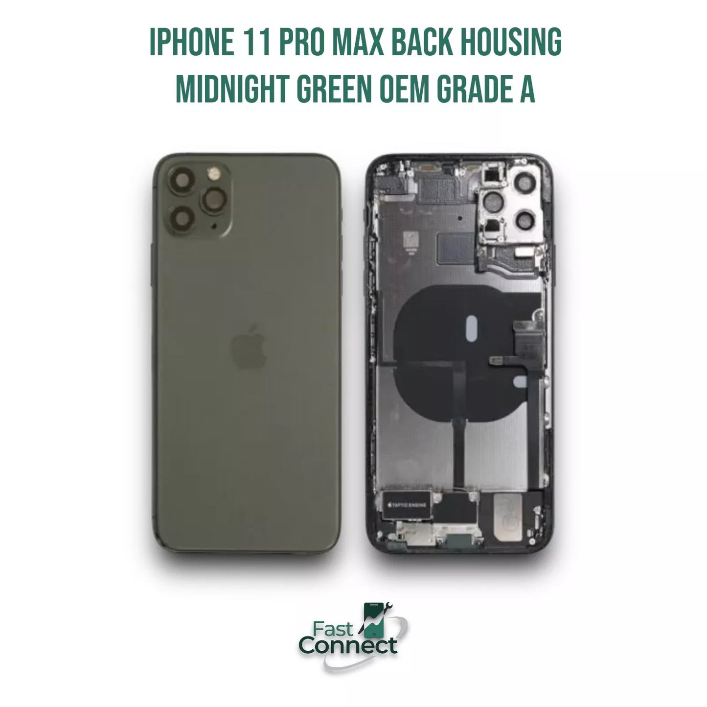 iPhone 11 Pro Max Back Housing Midnight Green OEM w Small Parts Apple Grade A
