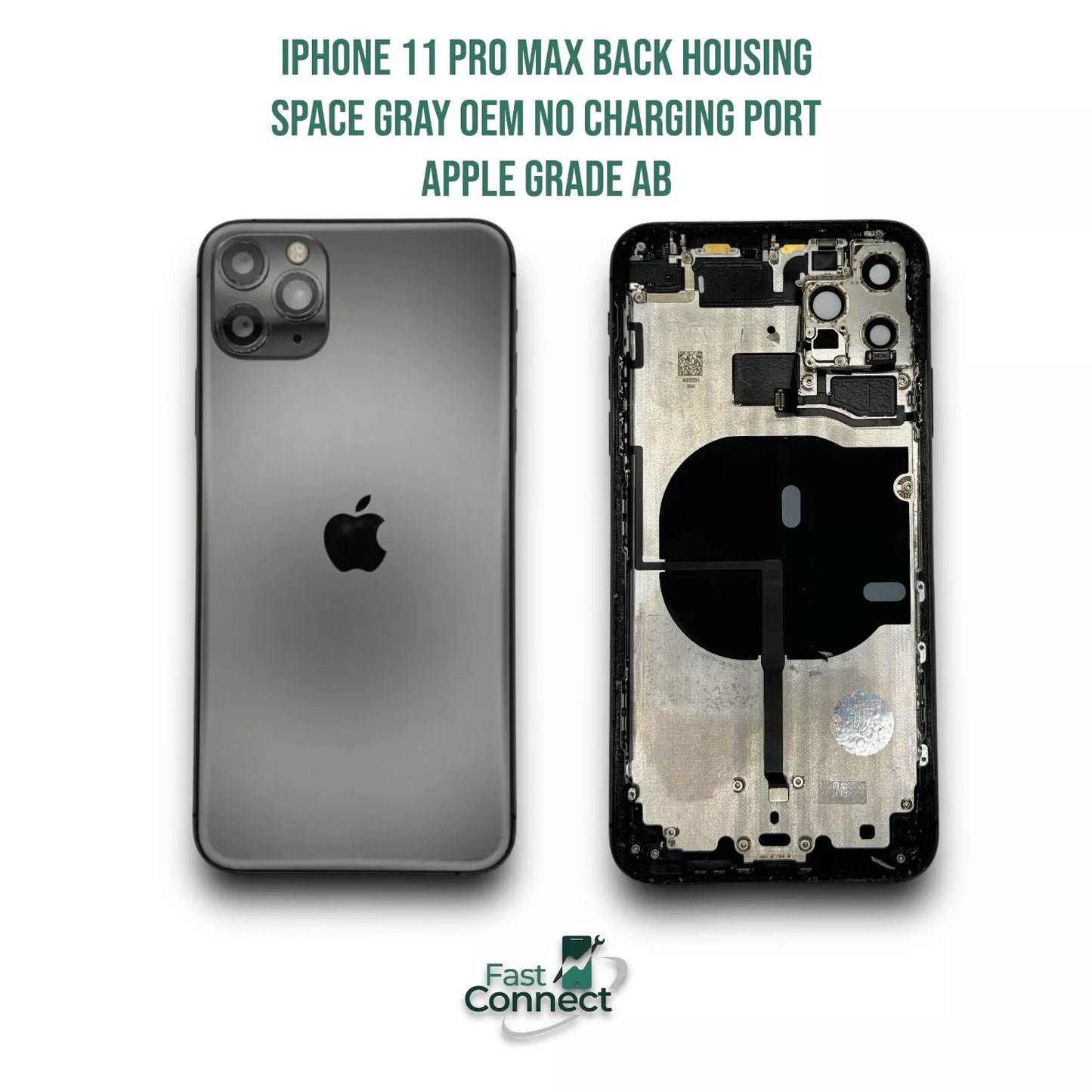 iPhone 11 Pro Max Back Housing Space Gray OEM No charging port Apple Grade AB