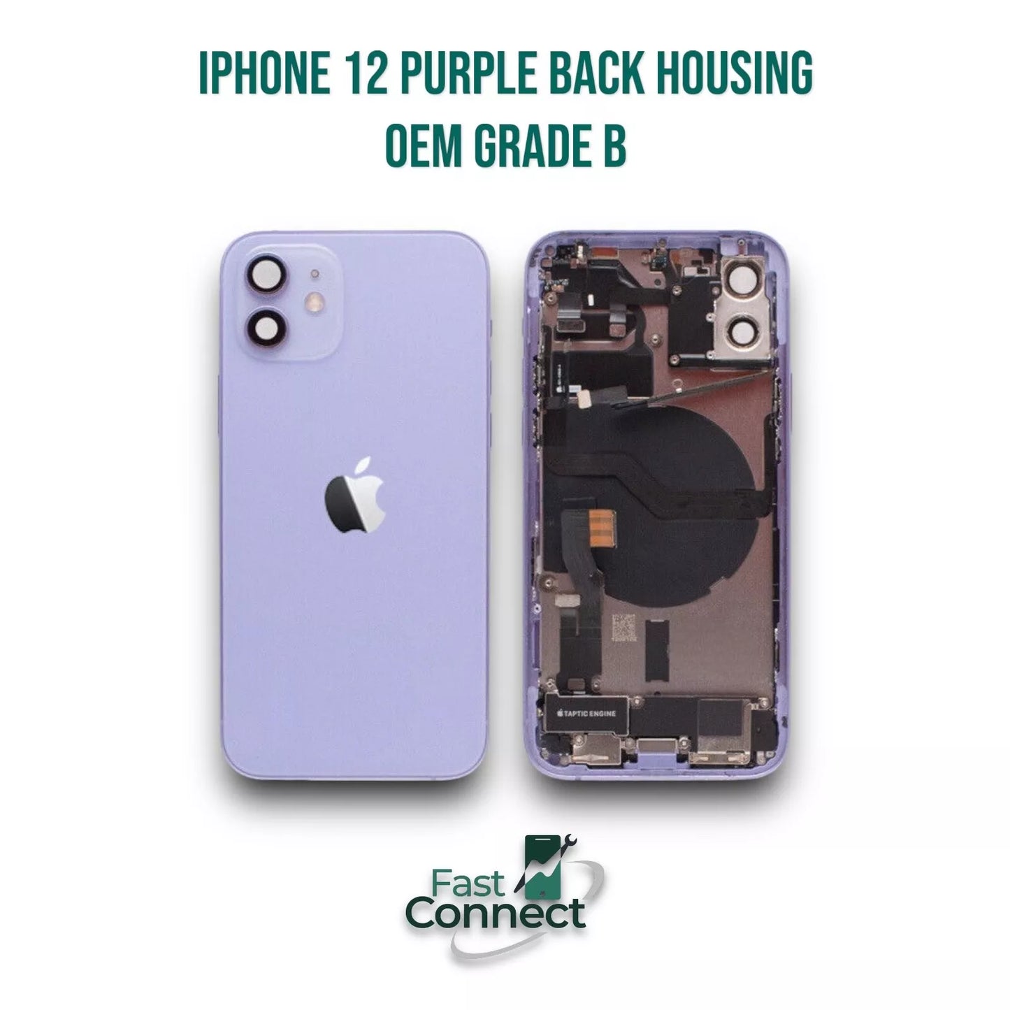 iPhone 12 Housing Back Replacement Purple With Small Parts OEM Grade B