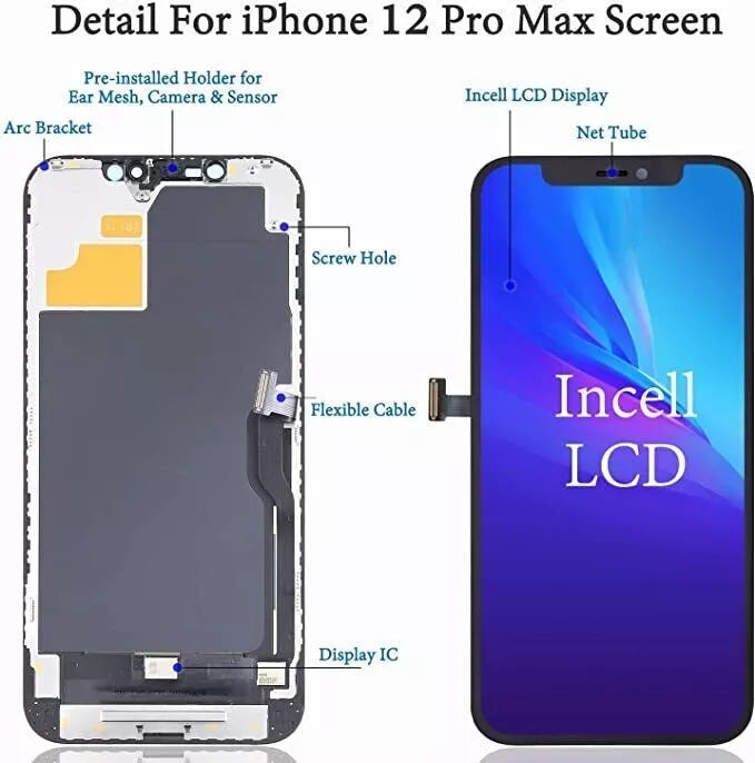 For iPhone 12 Pro Max Screen Replacement Kit Full Assembly Touch Screen LCD