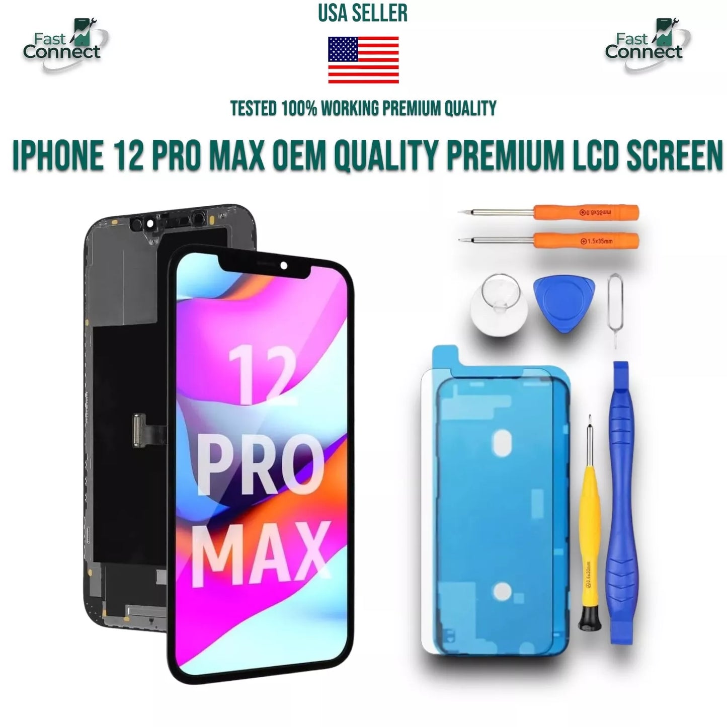 For iPhone 12 Pro Max Screen Replacement Kit Full Assembly Touch Screen LCD