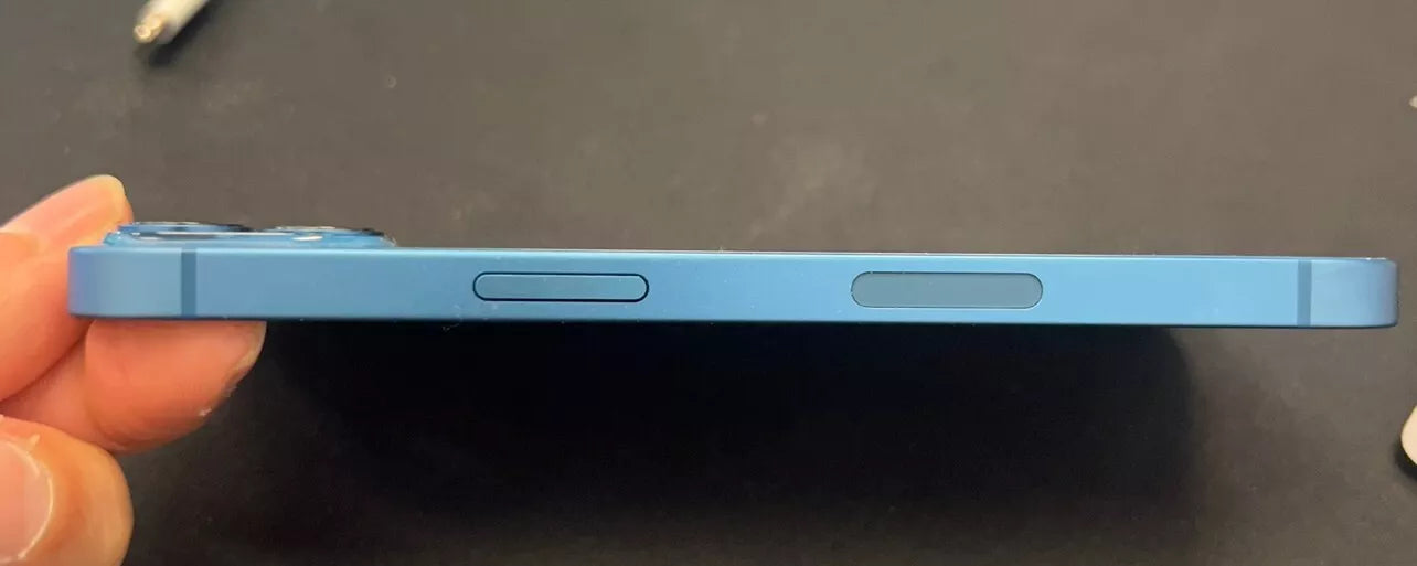 iPhone 13 Blue Back Housing Replacement With Small Parts Frame OEM Pull Grade A