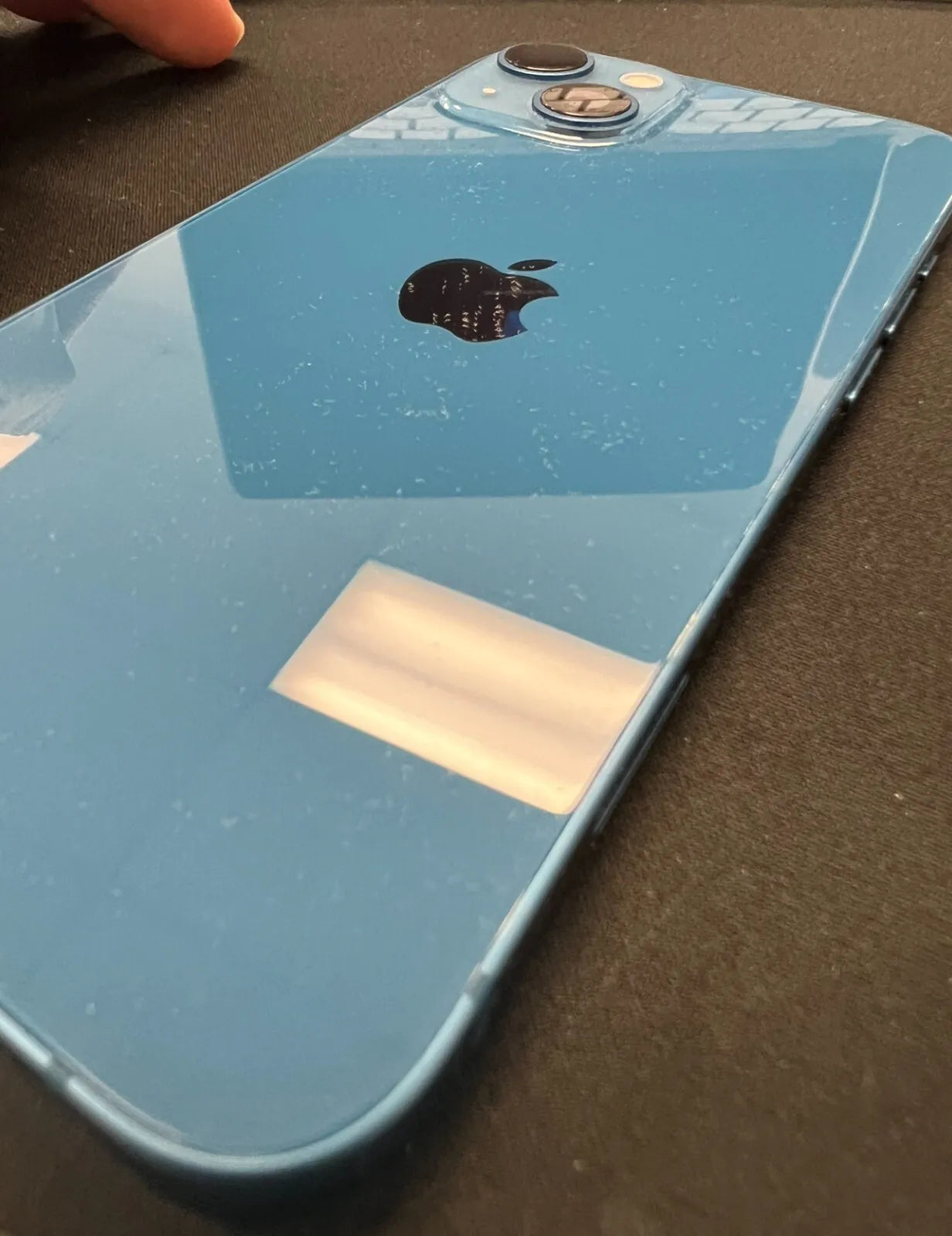 iPhone 13 Blue Back Housing Replacement With Small Parts Frame OEM Pull Grade A