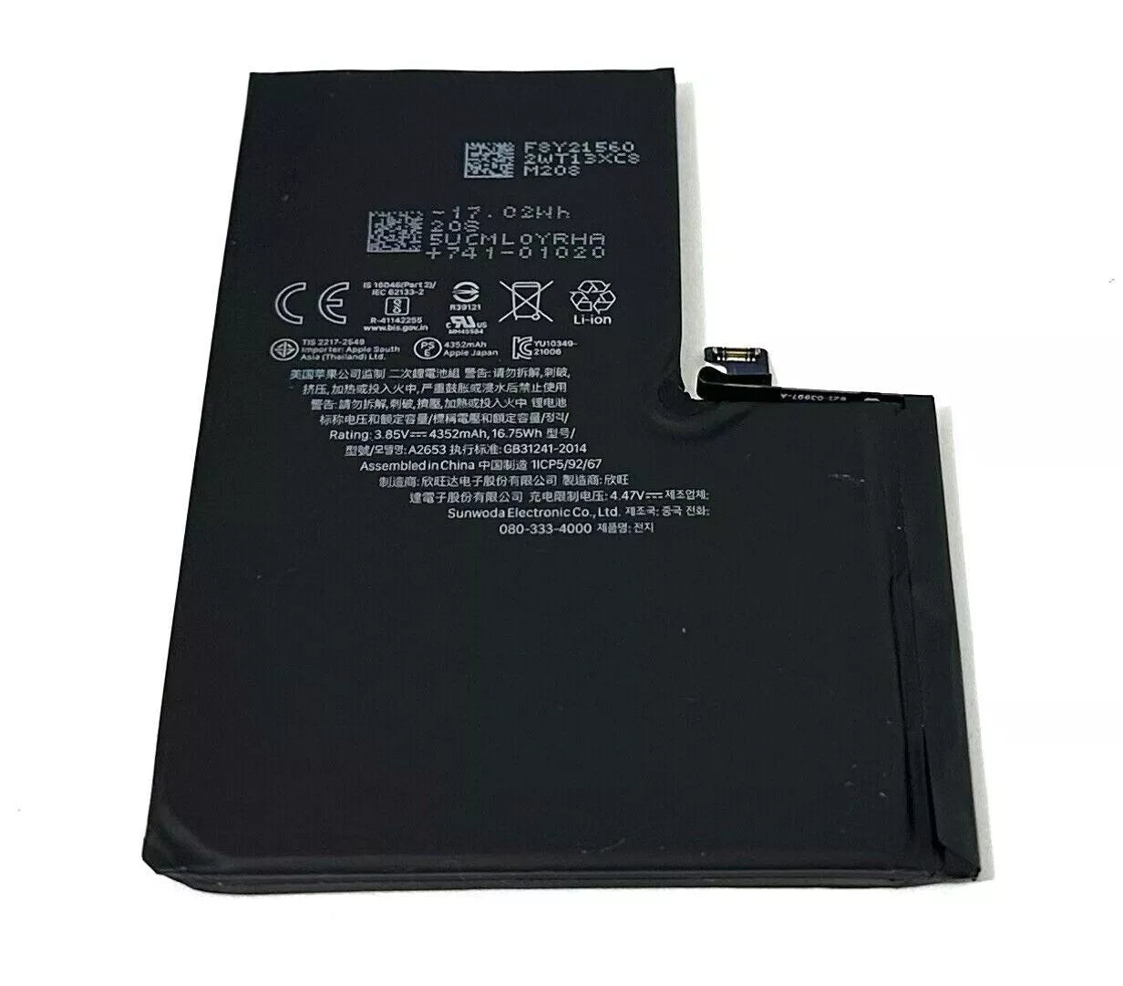 iPhone 13 Pro Max Battery Replacement Li-ion Original OEM Battery Health 100%