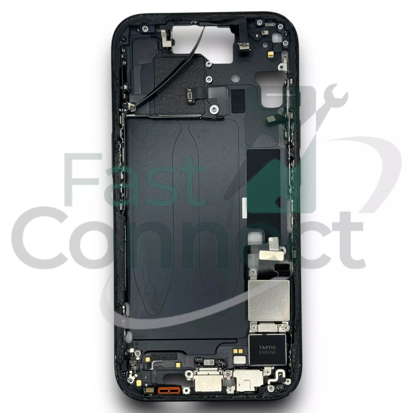 iPhone 15 Black Back Frame Housing Replacement W Small Parts Grade B