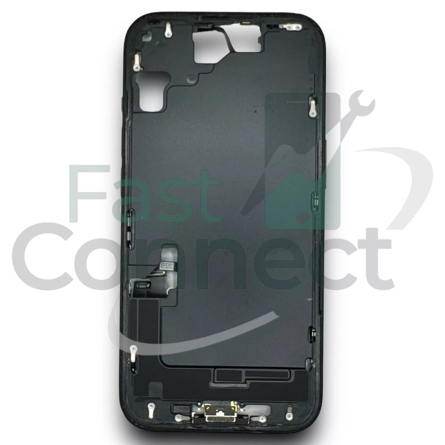 iPhone 15 Black Back Frame Housing Replacement W Small Parts Grade B