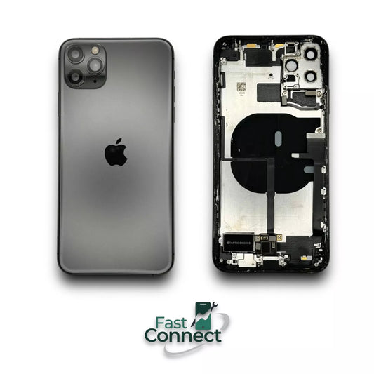 iPhone 11 Pro Max Back Housing Space Gray OEM w Small Parts Apple Grade AB