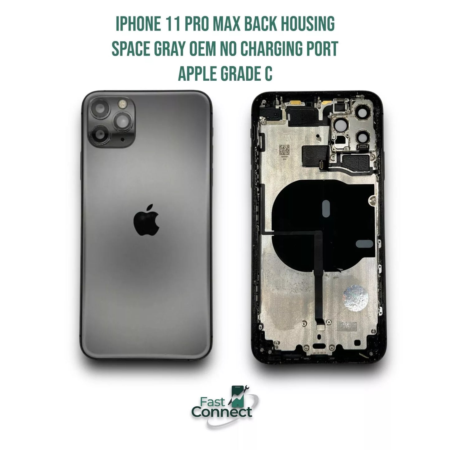 iPhone 11 Pro Max Back Housing Space Gray OEM No charging port Apple Grade C