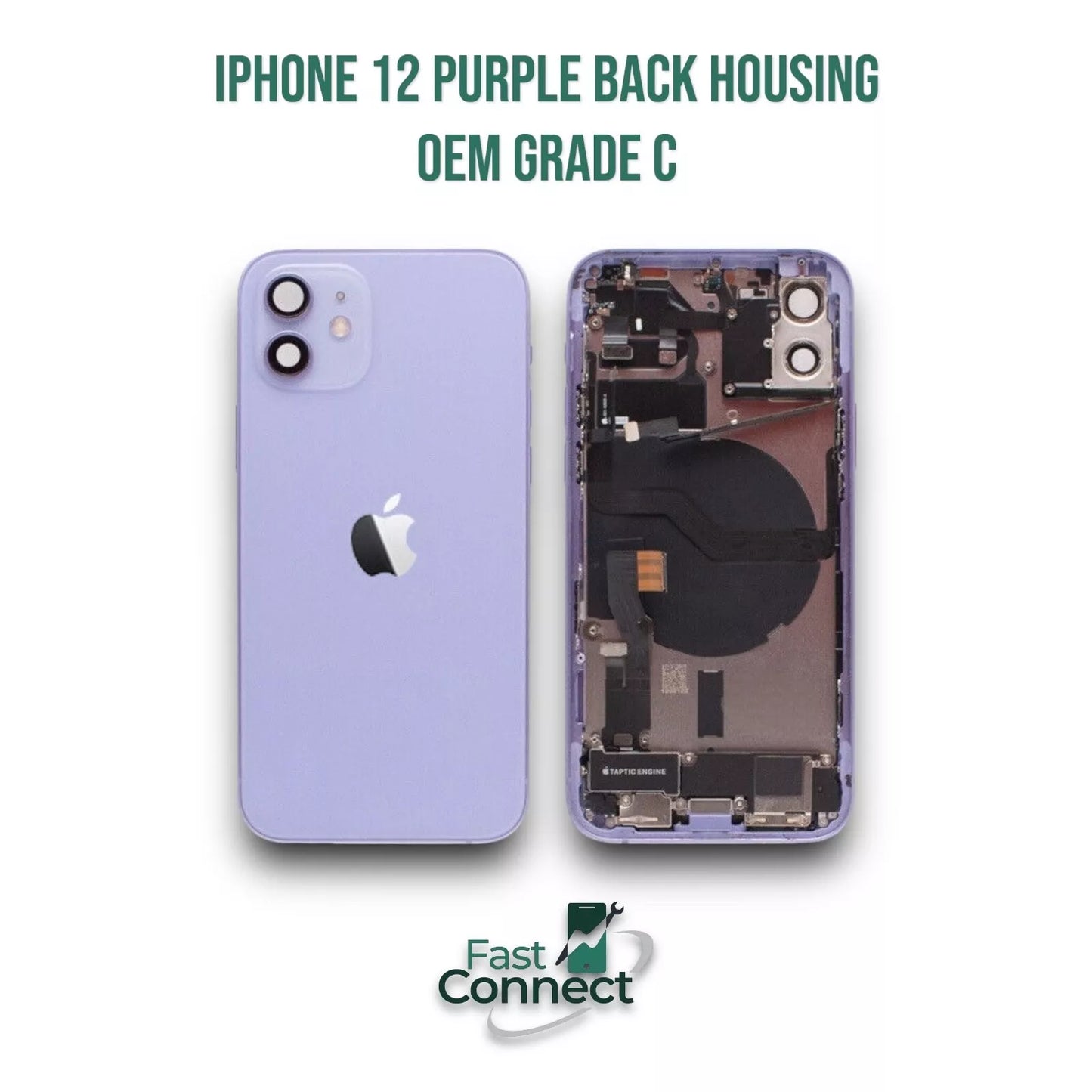 iPhone 12 Housing Back Replacement Purple With Small Parts OEM Grade C