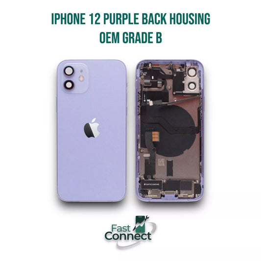 iPhone 12 Housing Back Replacement Purple With Small Parts OEM Grade B