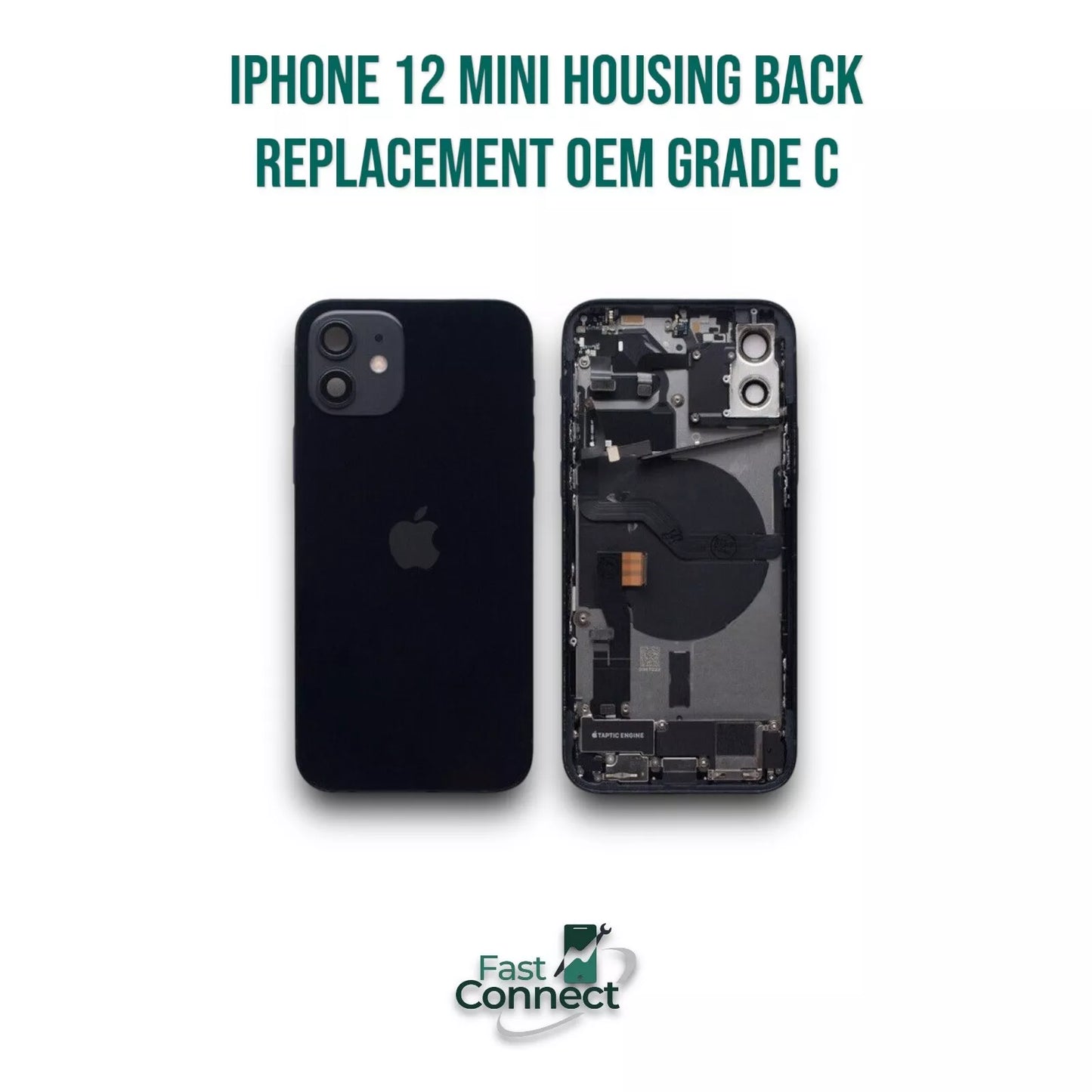 iPhone 12 Mini Black Back Housing Replacement OEM Original Genuine Grade C