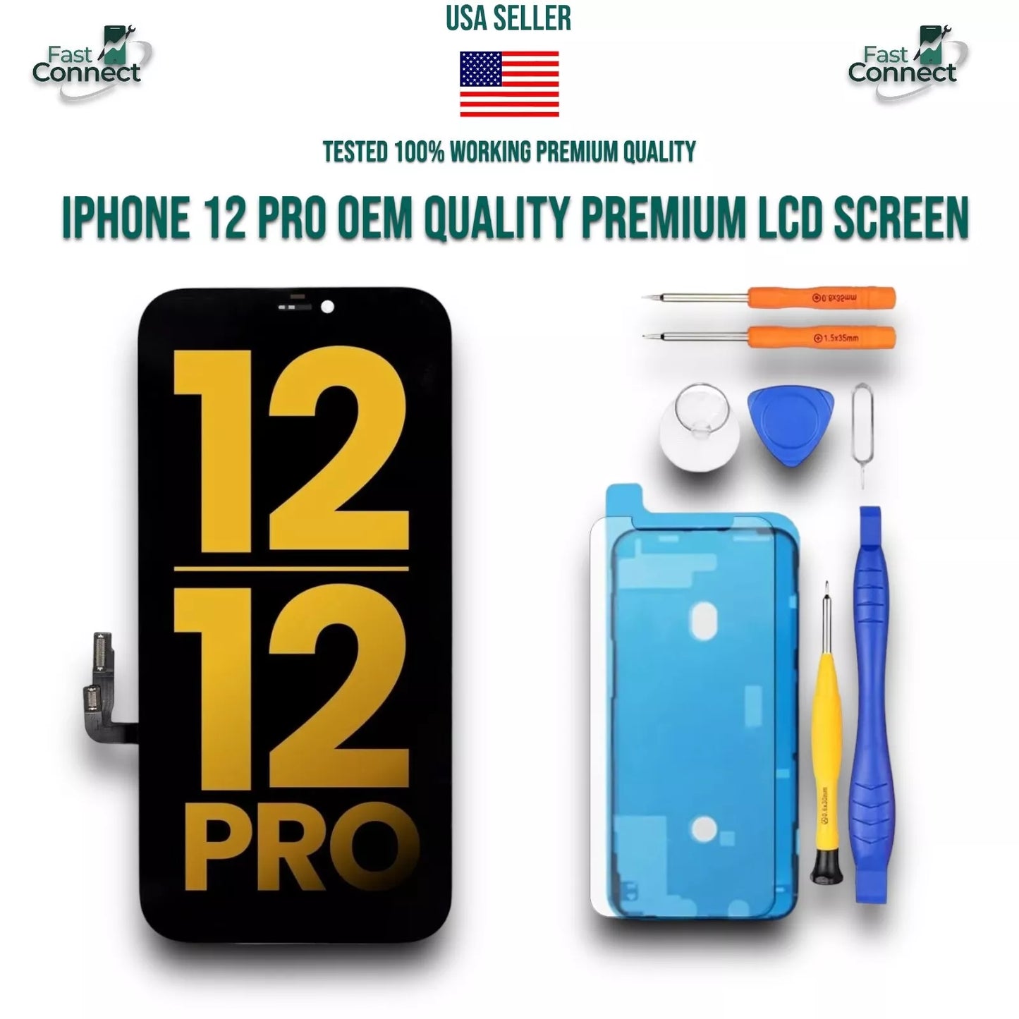 iPhone 12 Pro OEM Quality Premium LCD Screen Display Digitizer Replacement Kit