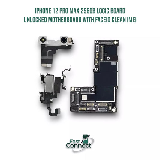 iPhone 12 Pro Max 256GB Logic Board Unlocked Motherboard With FaceID Clean IMEI