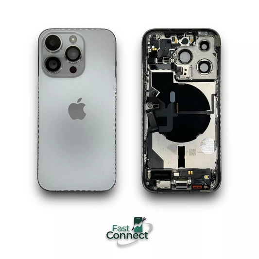 iPhone 14 Pro Silver Back Housing Replacement W Small Part OEM Grade B