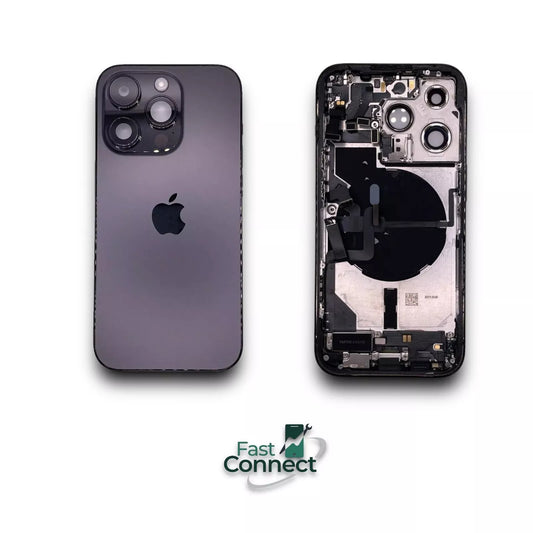 iPhone 14 Pro Space black Back Housing Replacement W Small Part OEM Grade B