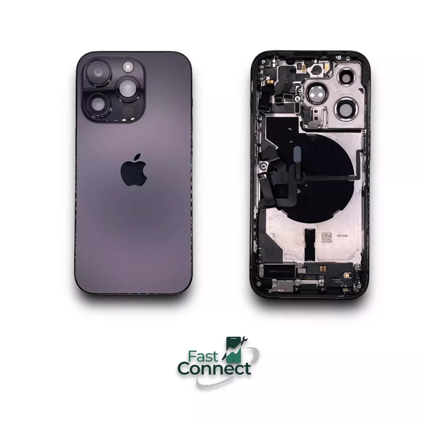 iPhone 14 Pro Space black Back Housing Replacement W Small Part OEM Grade C