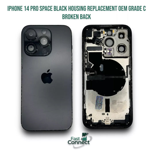 iPhone 14 Pro Space black Back Housing Replacement OEM Grade C Please Read