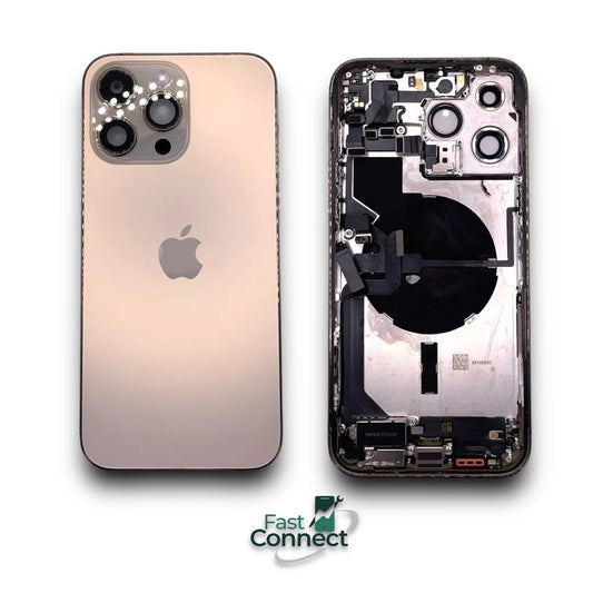 iPhone 14 Pro max Gold Back Housing Replacement W Small Part OEM Grade B