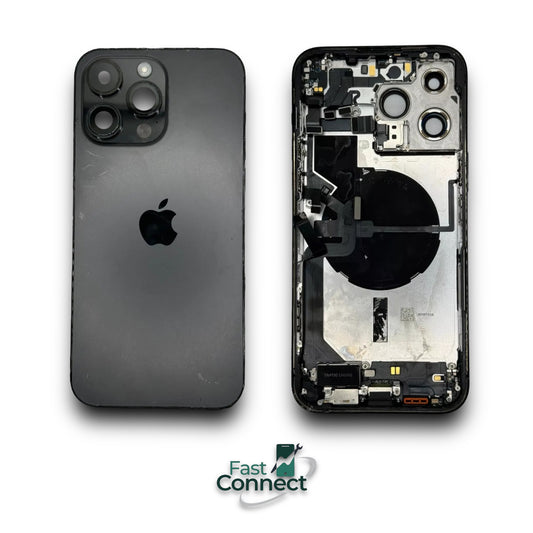 iPhone 14 Pro max Space black Back Housing Replacement W Small Part OEM Grade C