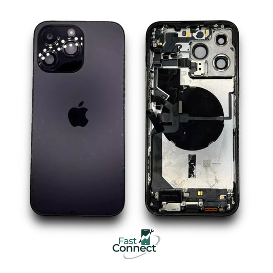 iPhone 14 Pro max Space black Back Housing Replacement W Small Part OEM Grade B