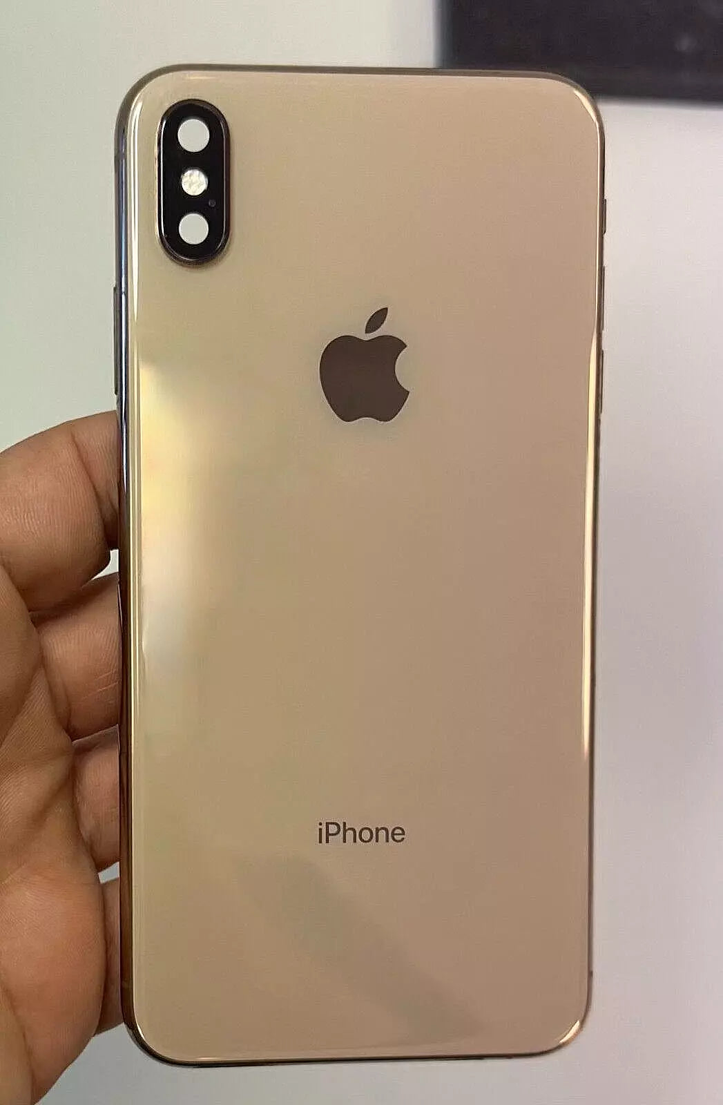 iPhone XS Max Rose Gold Back Housing Replacement With Small Parts OEM Grade AB