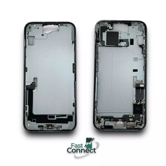 iPhone 15 Blue Back Frame Housing Replacement W Small Parts Grade B
