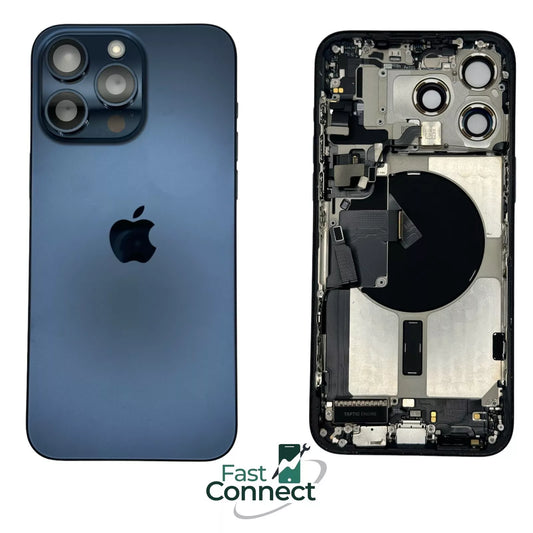 iPhone 15 Pro Max Blue Titanium Back Frame Housing OEM Replacement Grade A