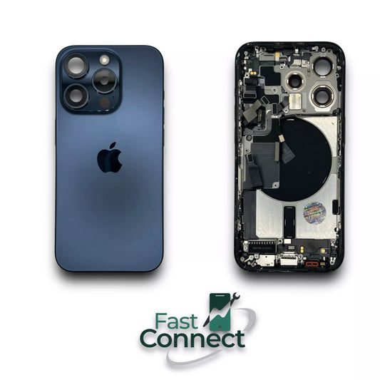 iPhone 15 Pro Blue Titanium Back Frame Housing OEM Replacement Grade A