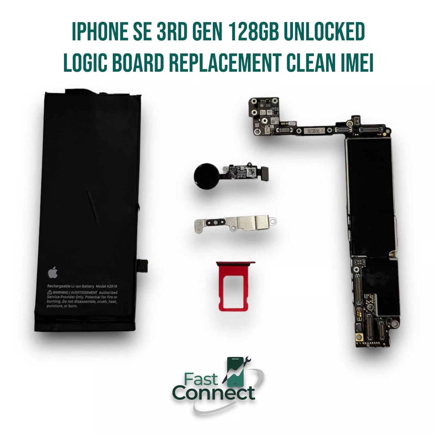 iPhone SE 3rd Gen 128GB Unlocked Logic Board Motherboard A2595 Clean IMEI