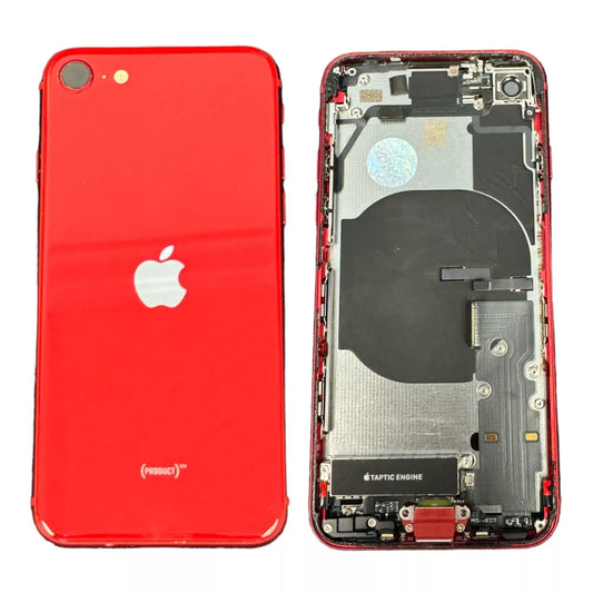 iPhone SE 2nd Gen back housing Replacement Red With Small Parts Grade AB