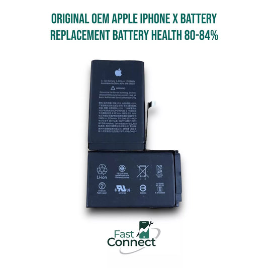 Original OEM Authentic Apple iPhone X Battery Replacement Battery Health 80-84%