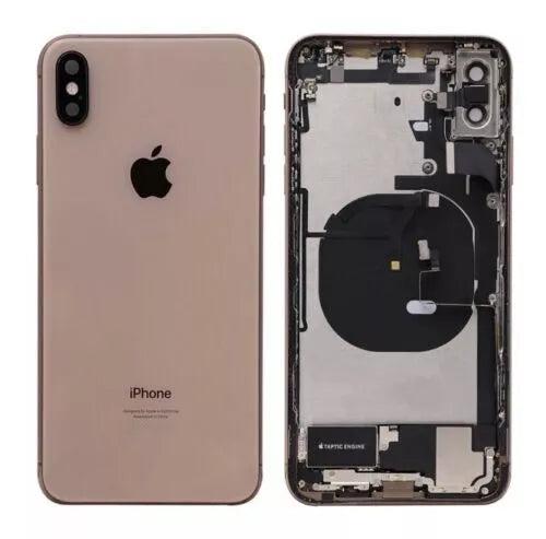 iPhone XS Max Rose Gold Back Housing Replacement With Small Parts OEM Grade AB